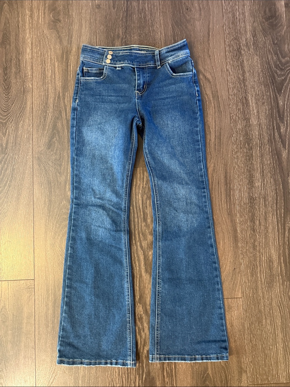 Tractr Girls Blue Flare Jeans, Size 12